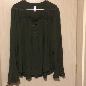 lace up blouse